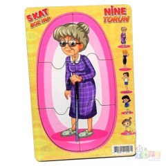 Kat Kat Nine Torun Puzzle 5 Kat (Ahşap Yap Boz) Oyuncak