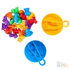 Sevimli Hayvanlar Aktarma Seti 44 Parça (Kase Cımbız Maşa)