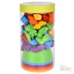 Sevimli Hayvanlar Aktarma Seti 44 Parça (Kase Cımbız Maşa)