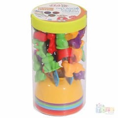 Sevimli Hayvanlar Aktarma Seti 44 Parça (Kase Cımbız Maşa)