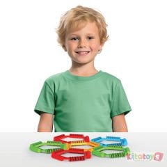 Geometrik Puzzle 64 Parça (03895) Eğitici Oyuncak Lego (Dede Fentoys) Taraklı