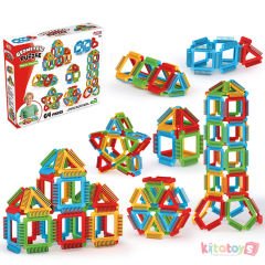 Geometrik Puzzle 64 Parça (03895) Eğitici Oyuncak Lego | Kitatoys