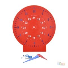 Saat Öğretimi Materyali (Büyük Boy) Plastik Eğitim Saati