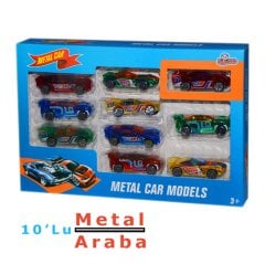 10'Lu Metal Araba Seti Kutulu 1166