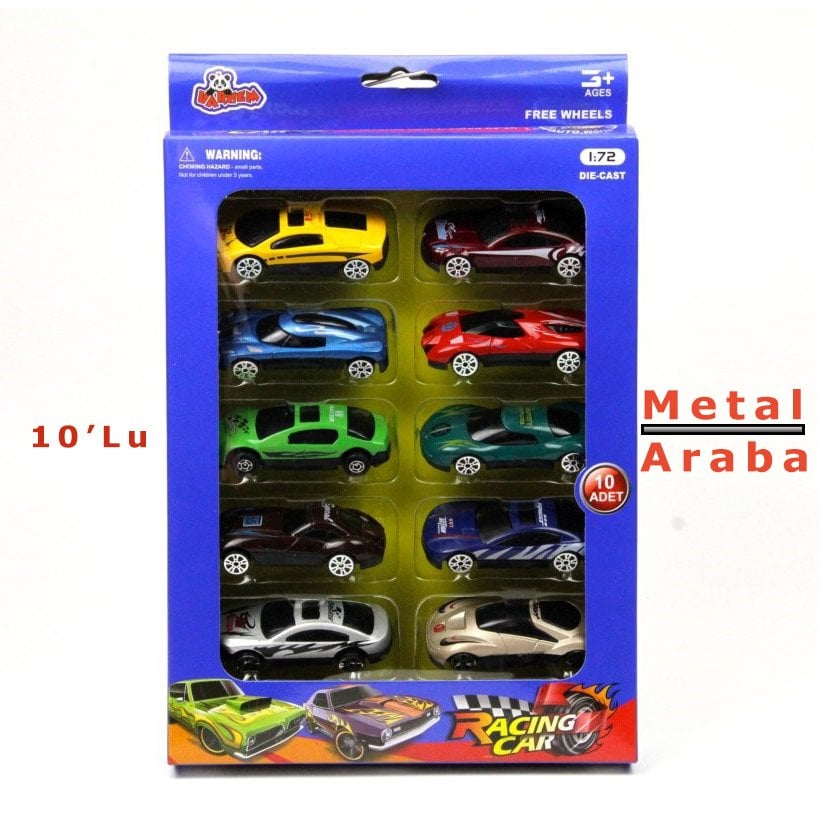 Metal  10 Lu Araba Seti 1:72 Vardem