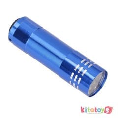 Pilli Metal El Feneri 9 Ledli (Tasarruflu) Beyaz Işık