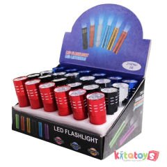 Pilli Metal El Feneri 9 Ledli (Tasarruflu) Beyaz Işık