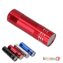 Pilli Metal El Feneri 9 Ledli (Tasarruflu) Beyaz Işık