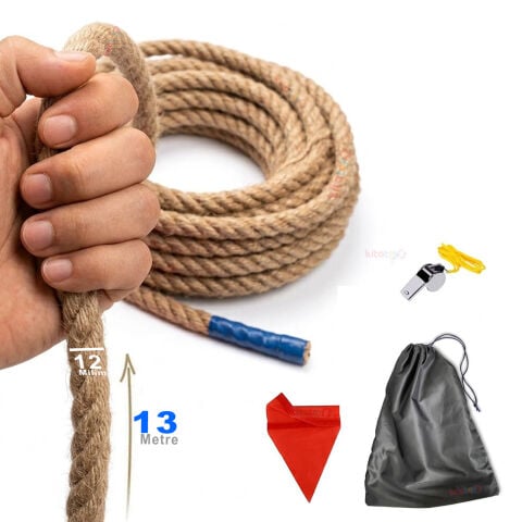 Halat Çekme Oyunu Halatı 13 Metre (Atlama İpi Çekişme Halatı) 11 mm Kalınlık