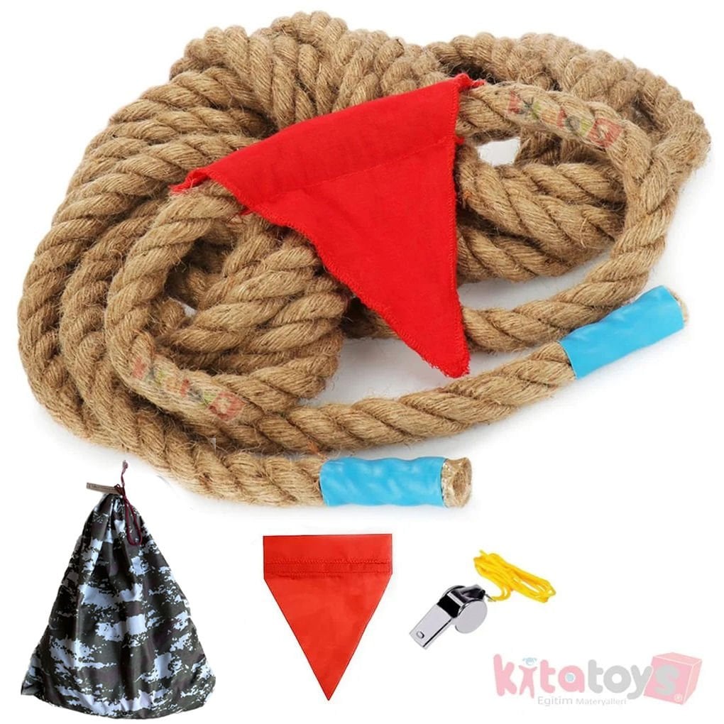 Halat Çekme Oyunu Halatı 10 Metre (Atlama İpi Çekişme Halatı) 12 mm Kalınlık