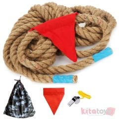 Halat Çekme Oyunu Halatı 10 Metre (Atlama İpi Çekişme Halatı) 12 mm Kalınlık