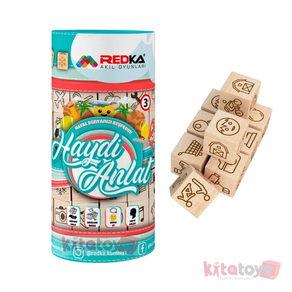 Haydi Anlat Küpleri (Ahşap Hikaye Küpü) 9 Küp Redka 5621