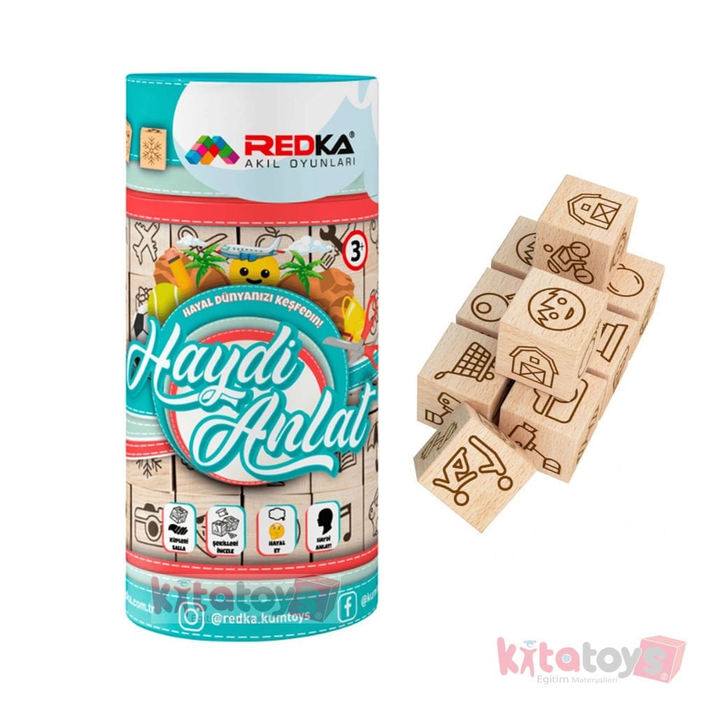 Haydi Anlat Küpleri (Ahşap Hikaye Küpü) 9 Küp Redka 5621
