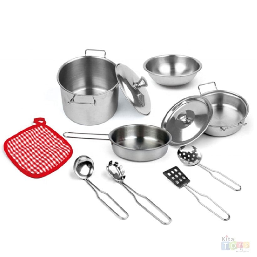 Paslanmaz Çelik Tencere Seti 11 Parça Metal