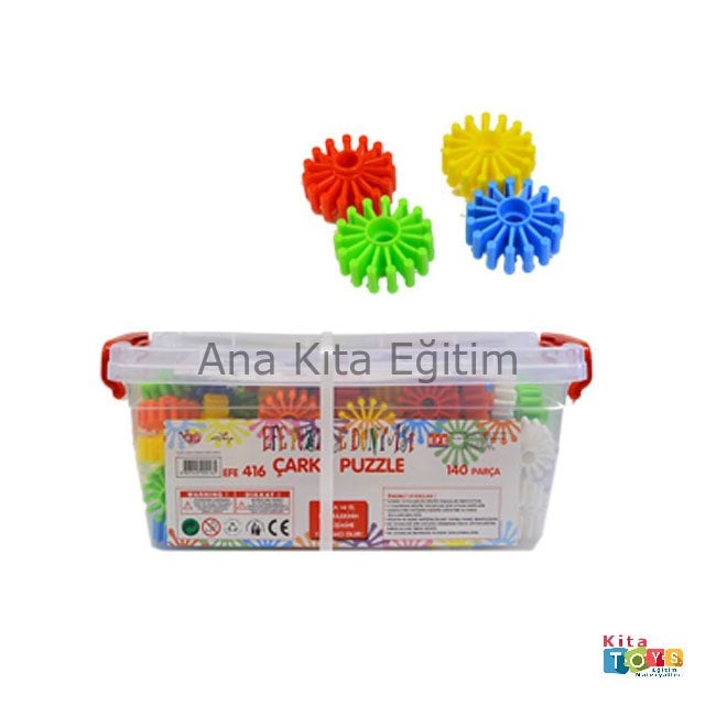 Çarklı Puzzle 140 Parça (Okul Öncesi Oyuncak)