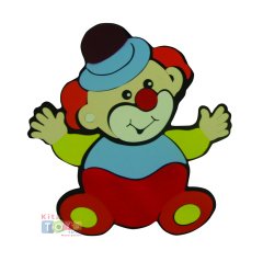 Palyaço Ahşap Duvar Figürü 60 cm Anaokulu Süsleri