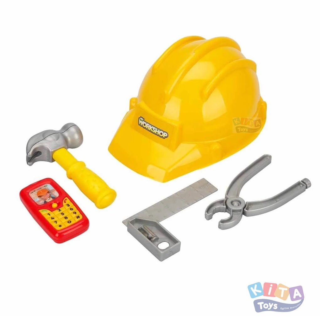 Baretli Tamir Seti 5 Parça (Kasklı Oyuncak Aletleri) 4623 Zapp