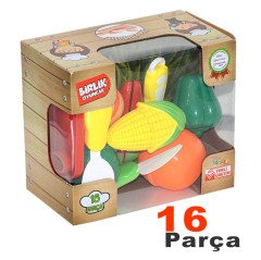 Sebze Kesme Seti 16p (Kesilebilen Manav Oyuncakları)