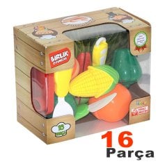 Sebze Kesme Seti 16p (Kesilebilen Manav Oyuncakları)