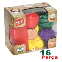 Meyve Kesme Seti 16p (Kesilebilen Manav Oyuncakları)
