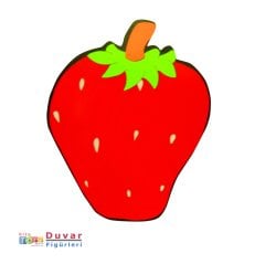 Ahşap Duvar Figürü Çilek Süsü