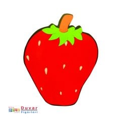 Ahşap Duvar Figürü Çilek Süsü