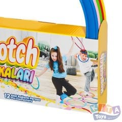 Seksek Halkaları Ø 28 cm 10'Lu (Aktivite Duyusal Eğitim Çemberleri Atlama Seti)