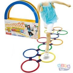 Seksek Halkaları Ø 28 cm 10'Lu (Aktivite Duyusal Eğitim Çemberleri Atlama Seti)