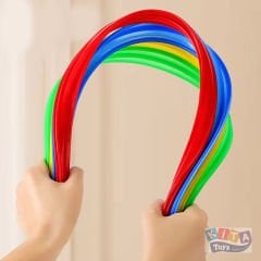 Seksek Halkaları Ø 28 cm 10'Lu (Aktivite Duyusal Eğitim Çemberleri Atlama Seti)