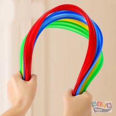 Seksek Halkaları Ø 28 cm 10'Lu (Aktivite Duyusal Eğitim Çemberleri Atlama Seti)