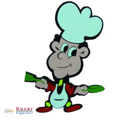 Aşçı 60 cm Ahşap Duvar Figürü