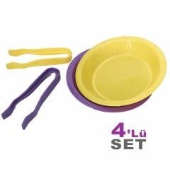 Aktarma Seti Kaseler - Cımbızlar 2+2 Beceri Oyuncak Aktarım Maşa Mavi