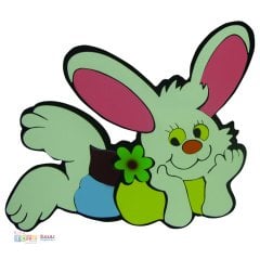 Tavşan 60 cm Ahşap Dolap-Duvar Figürü Satış