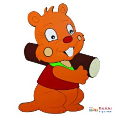 Kunduz 60 cm Ahşap Dolap-Duvar Figürü