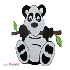 Ahşap Dolap Figürü Panda-Duvar Süsü 90cm