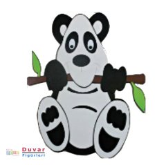 Ahşap Dolap Figürü Panda-Duvar Süsü 90cm