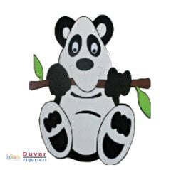 Ahşap Dolap Figürü Panda-Duvar Süsü 90cm