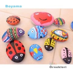 Taş Boyama (Dere Taşı) 1 Kg Doğal Etkinlik Taşları