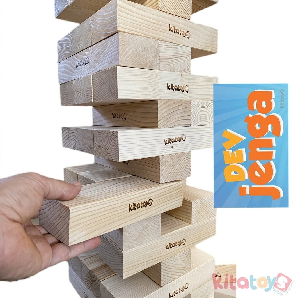 DEVASA Jenga Blokları JG6 ÇAM Ahşap Büyük Boy Denge Oyunu