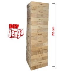 DEV Jenga Blokları JG5 (Ahşap Büyük Boy Denge Oyunu) Jumbo