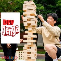 DEV Jenga Blokları JG5 (KAYIN Ahşap Büyük Boy Denge Oyunu) Jumbo