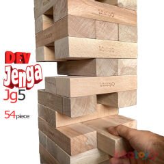 DEV Jenga Blokları JG5 (KAYIN Ahşap Büyük Boy Denge Oyunu) Jumbo