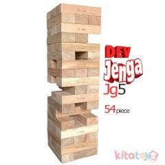 DEV Jenga Blokları JG5 (KAYIN Ahşap Büyük Boy Denge Oyunu) Jumbo