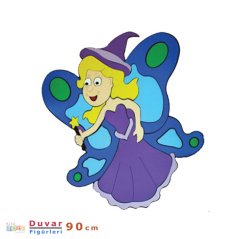 Peri Kızı Ahşap Dolap-Duvar Figürü-90 cm