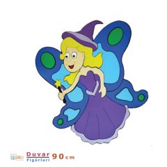 Peri Kızı Ahşap Dolap-Duvar Figürü-90 cm