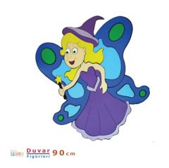 Peri Kızı Ahşap Dolap-Duvar Figürü-90 cm