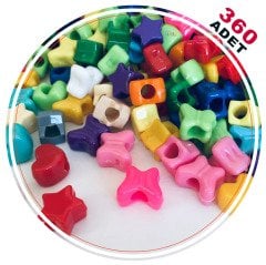 Kalp-KELEBEK-Yıldız Boncuklar (Geniş Delikli)