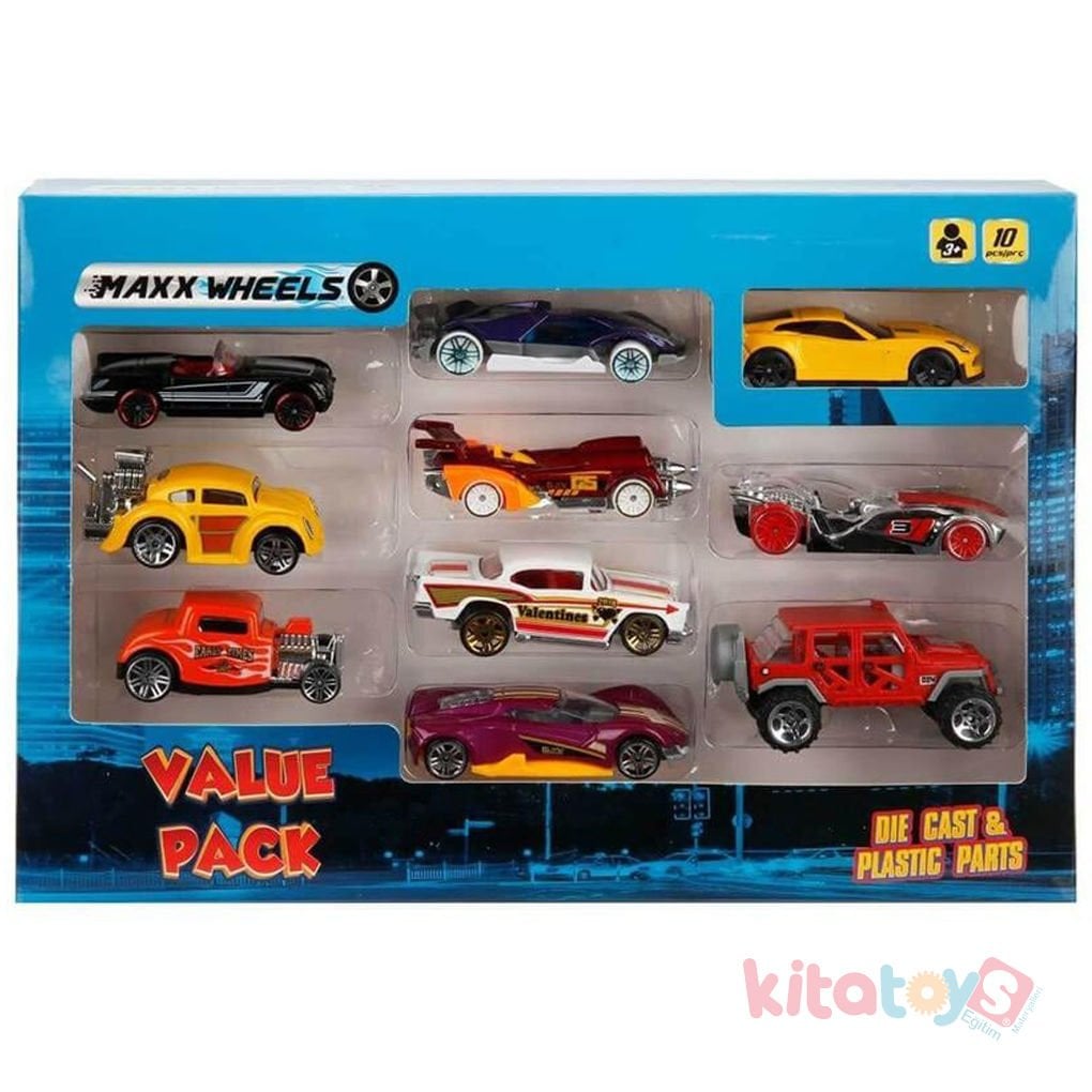 10'Lu Metal Araba Seti Kutulu 2627 Minik