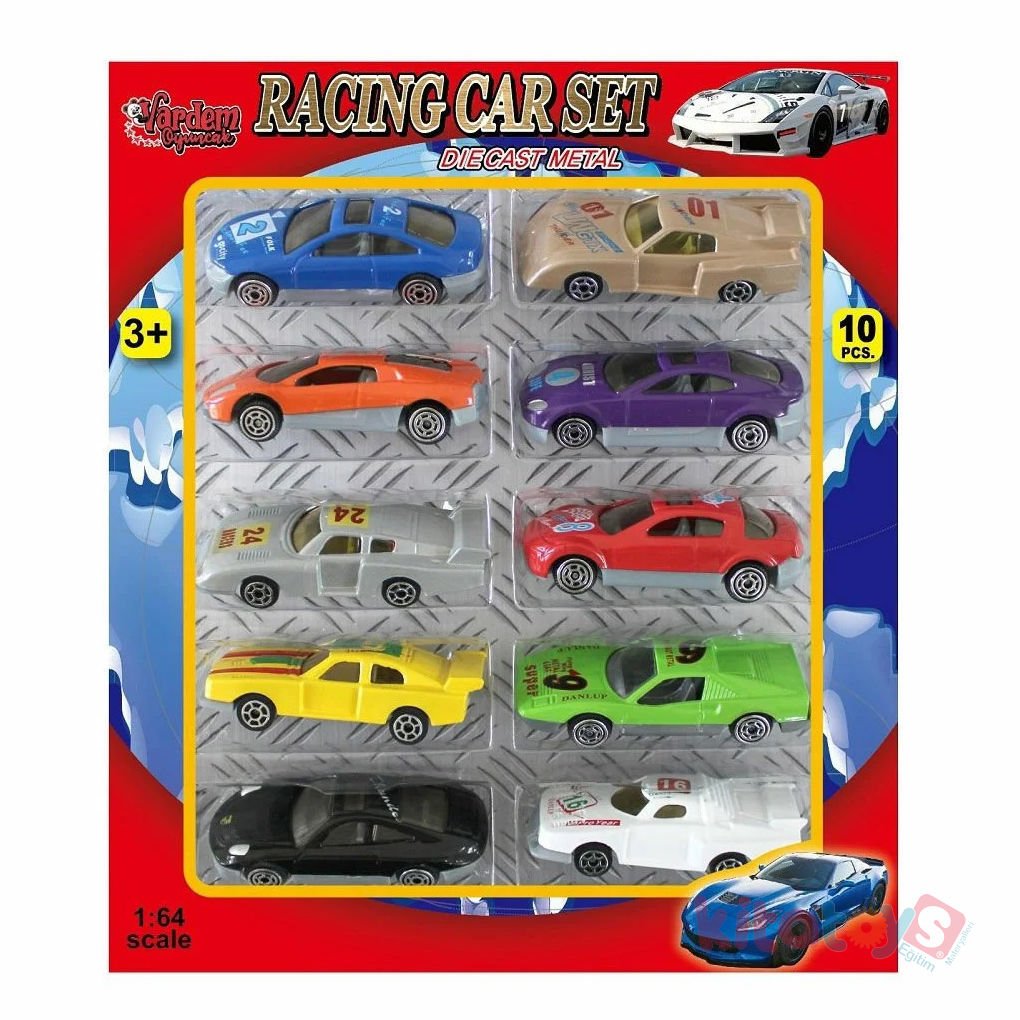 10'Lu Metal Araba Seti (Minik Şehir Araçları) Kutulu GW-355927