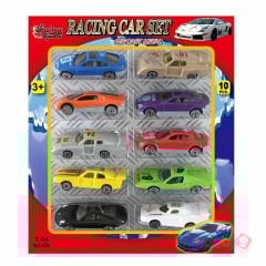 10'Lu Metal Araba Seti (Şehir Araçları) Kutulu GW-355927